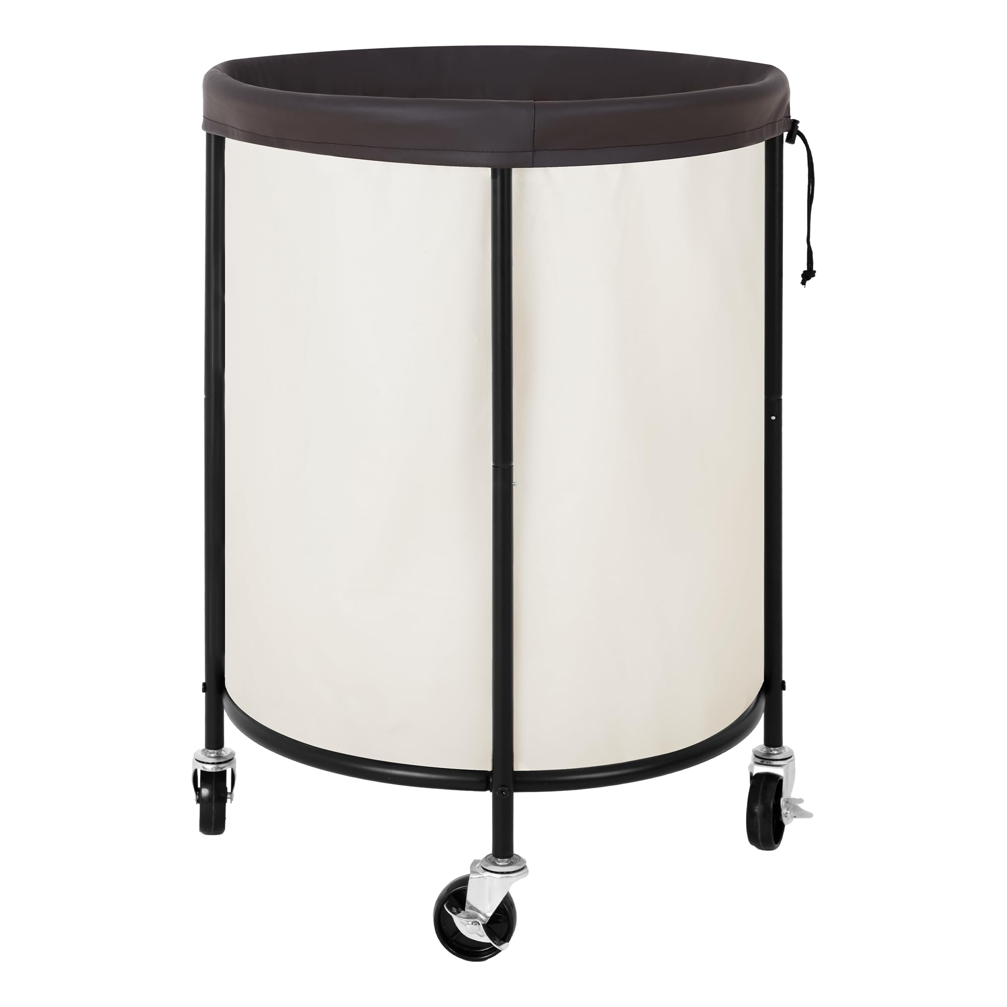 StorageWorks Rolling Laundry Hamper, Heavy-Duty 200L Round Laundry Basket with Wheels
