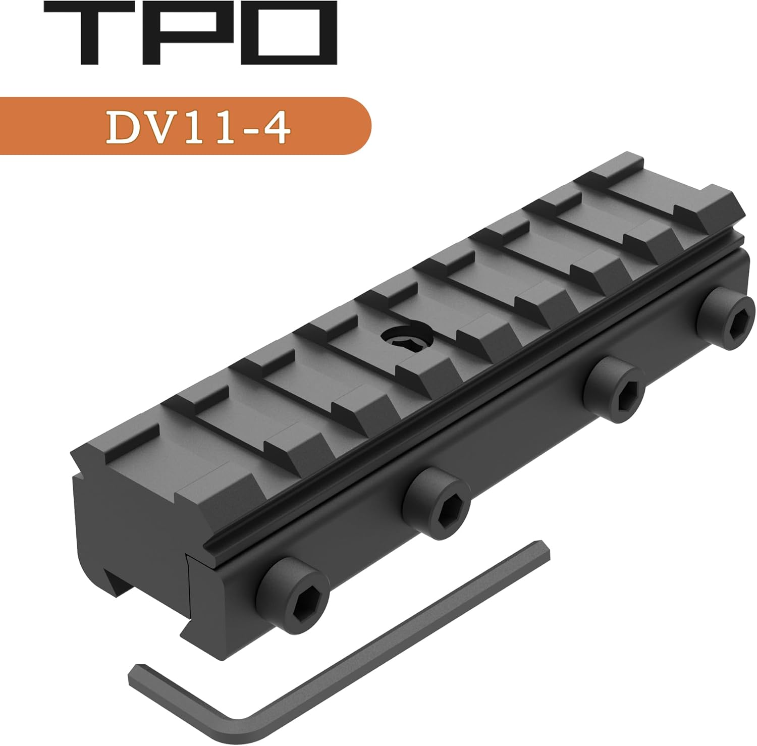 TPO 11mm to 20mm Dovetail to Picatinny Adapter Mount, Low Profile Dovetail to Picatinny Rail Adapter 3/8" to 7/8" Picatinny Rail Riser Mount (DV11-8)