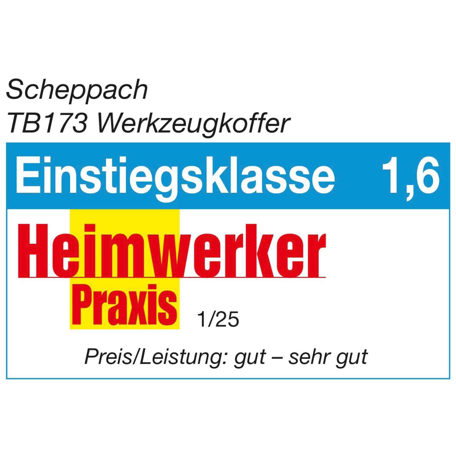 Scheppach Werkzeugkoffer TB173 Werkstattkoffer mit 173 tlg. Werkzeug Set - Image 2