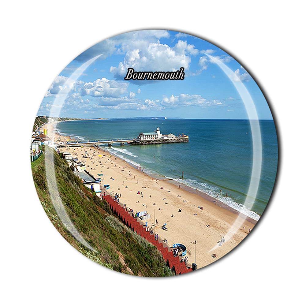 Bournemouth England Fridge Magnet Souvenir Gift Crystal Magnetic Sticker Collection