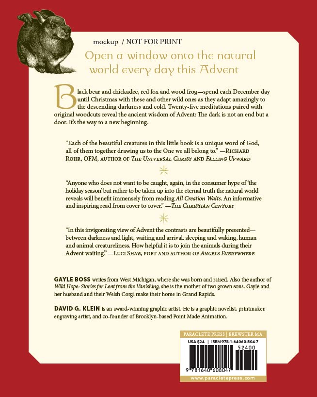 All Creation Waits ― Gift Edition: The Advent Mystery of New Beginnings (An illustrated Advent devotional with 25 woodcut animal portraits) - Image 2