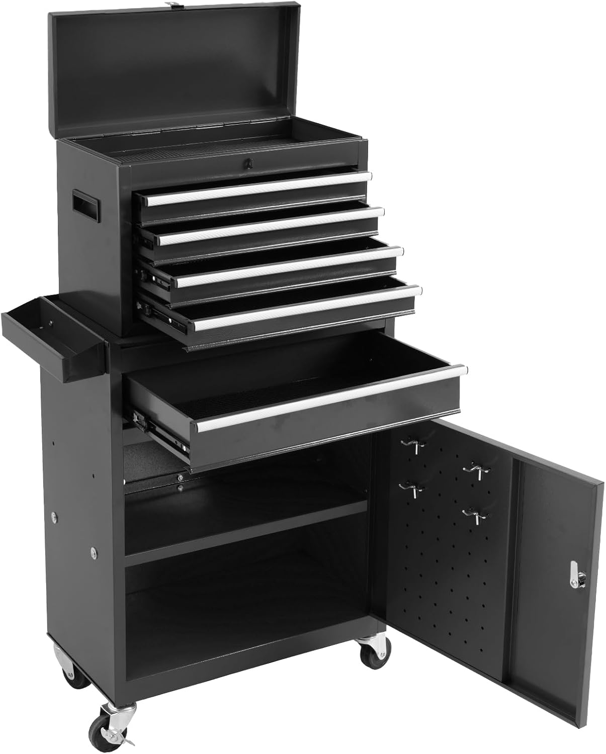 Tool Storage Box, 5Drawer Rolling Tool Chest, Removable Tool Box