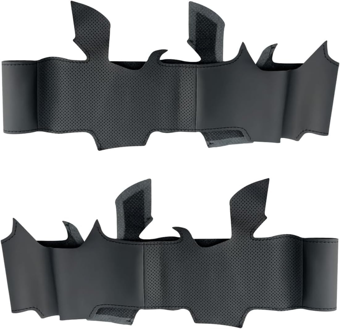 Loncky Custom Fit Black Genuine Leather Steering Wheel Cover for Subaru Legacy 2015 2016 2017 / Outback 2015 2016 2017 / Forester 2017 2018 / Crosstrek 2016 2017 Accessories