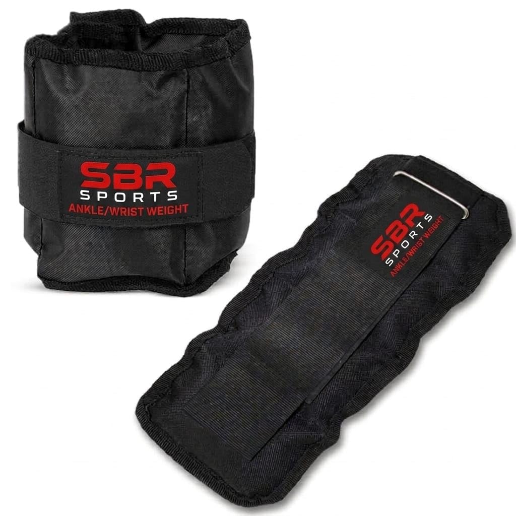 SBR SPORTS~2 kg pair Adjustable Ankle & Wrist Weights for Men & Women | Strength Training, Walking, Running, Workout, Yoga | Comfortable, Durable | Black (2kg+2kg=4kg total)-image-32