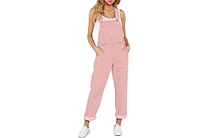 Overalls for Women: Loose Fit Denim Bib Jumpsuit