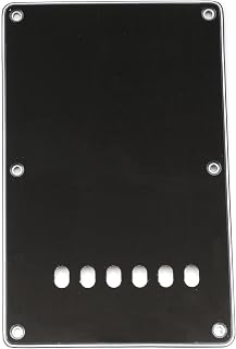 6 Hole Guitar Back Plate Tremolo Cavity Cover Backplate for China Made Squier Guitar Parts,3Ply Black