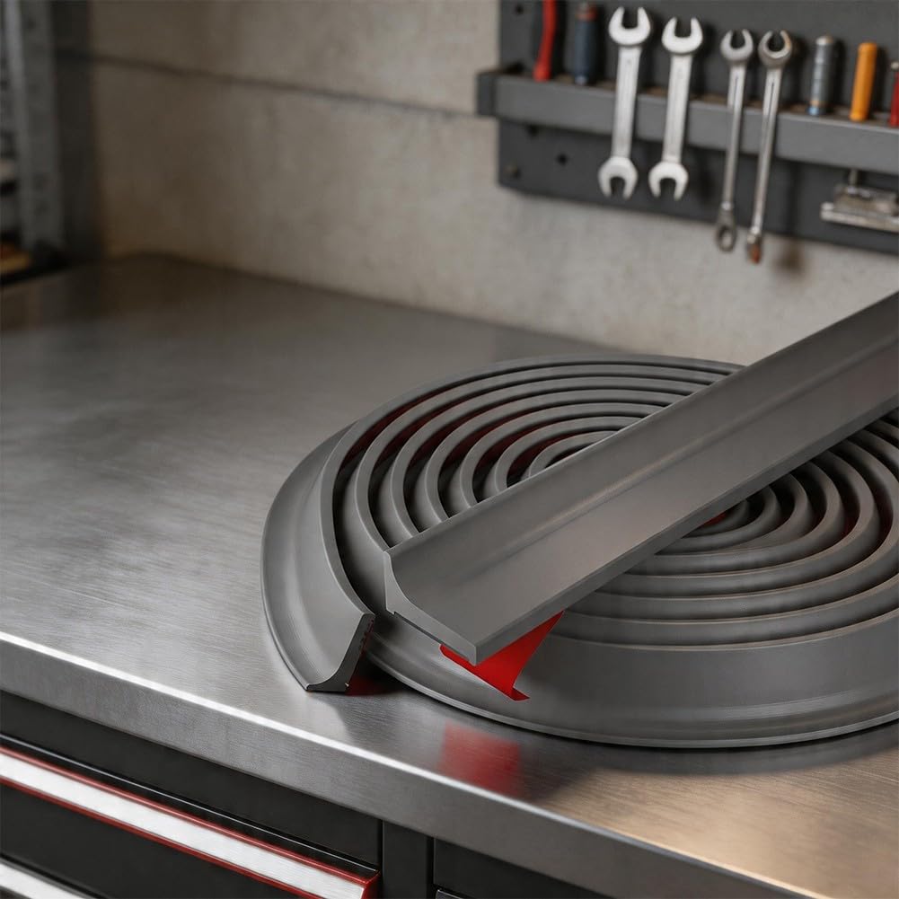 Striscia flessibile di protezione dell'acqua per cucina e bagno, guarnizione autoadesiva per bordo del piano di lavoro e base doccia, diversi colori (trasparente)