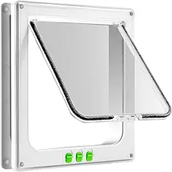 Porta Portinha Pet Gato Ou Cão Preta Tam 28 * 25cm,porta para cachorros de Porta de duas vias,3 fechaduras são mais seguras,o processo de instalação é simples para gatos e cães pequenos.