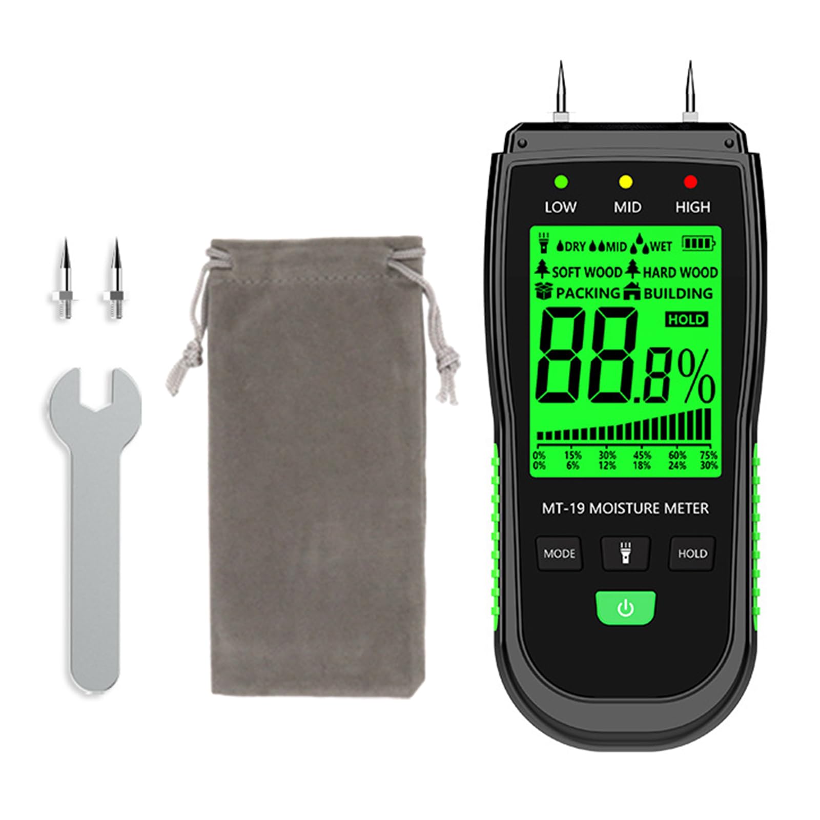 Digital Wood Meter Humidity Tester Analyzers Measurement Tool for Testing Paperboards Accurate Readings Moistures Detector for Wall