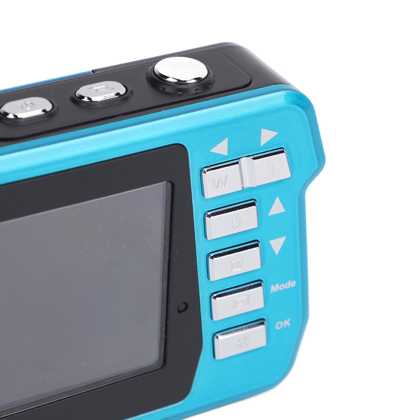 Fotocamera Subacquea 4K 56MP, Fotocamera con Zoom Digitale 16X con Doppio Schermo, Luce di Riempimento 1500mAh, Fotocamera Digitale Impermeabile da 10 Piedi per Nuoto, Rafting,