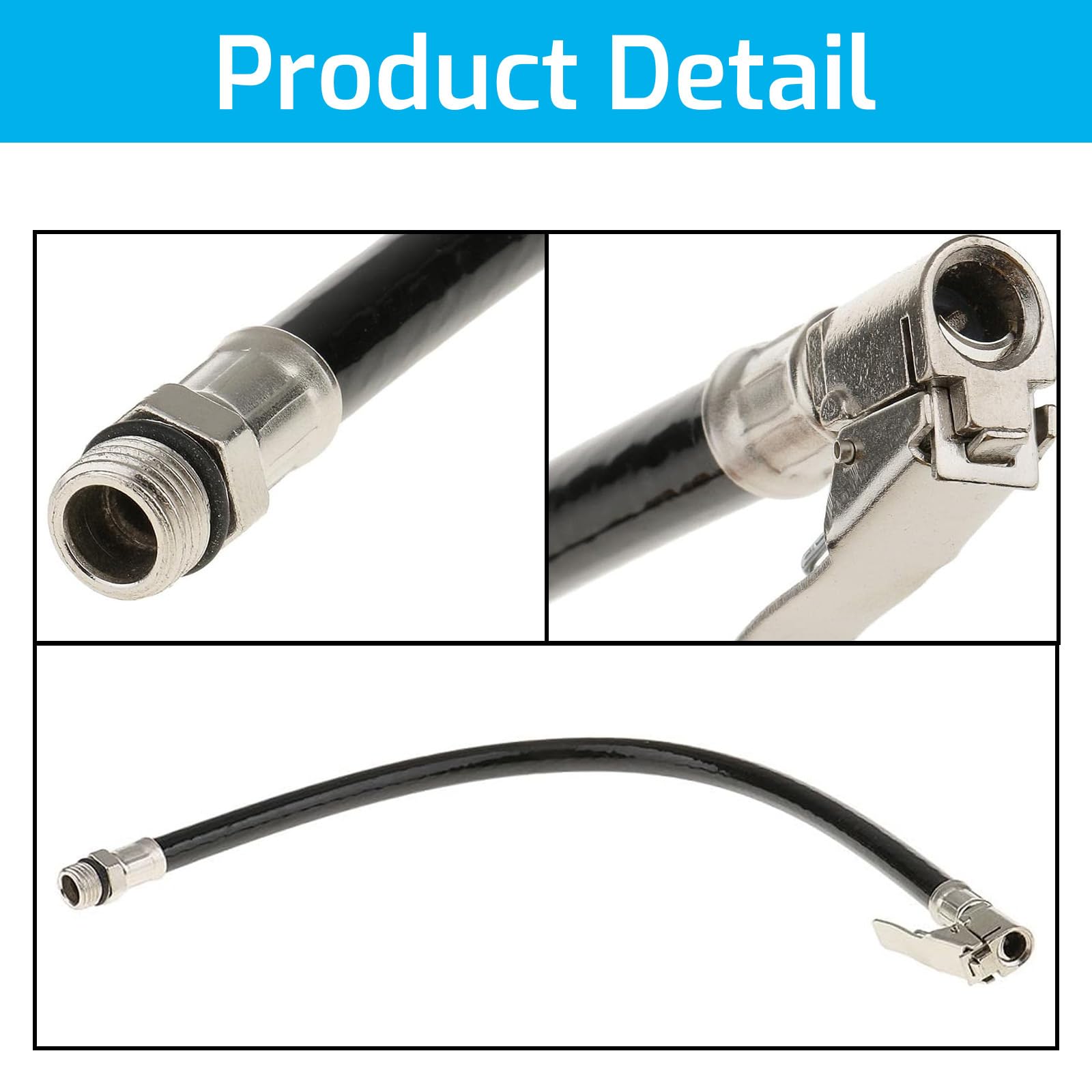 Hzyclzh Reifenfüllschlauch 35cm Luftpumpe Ersatzsc Produktbild-Vorschau 6