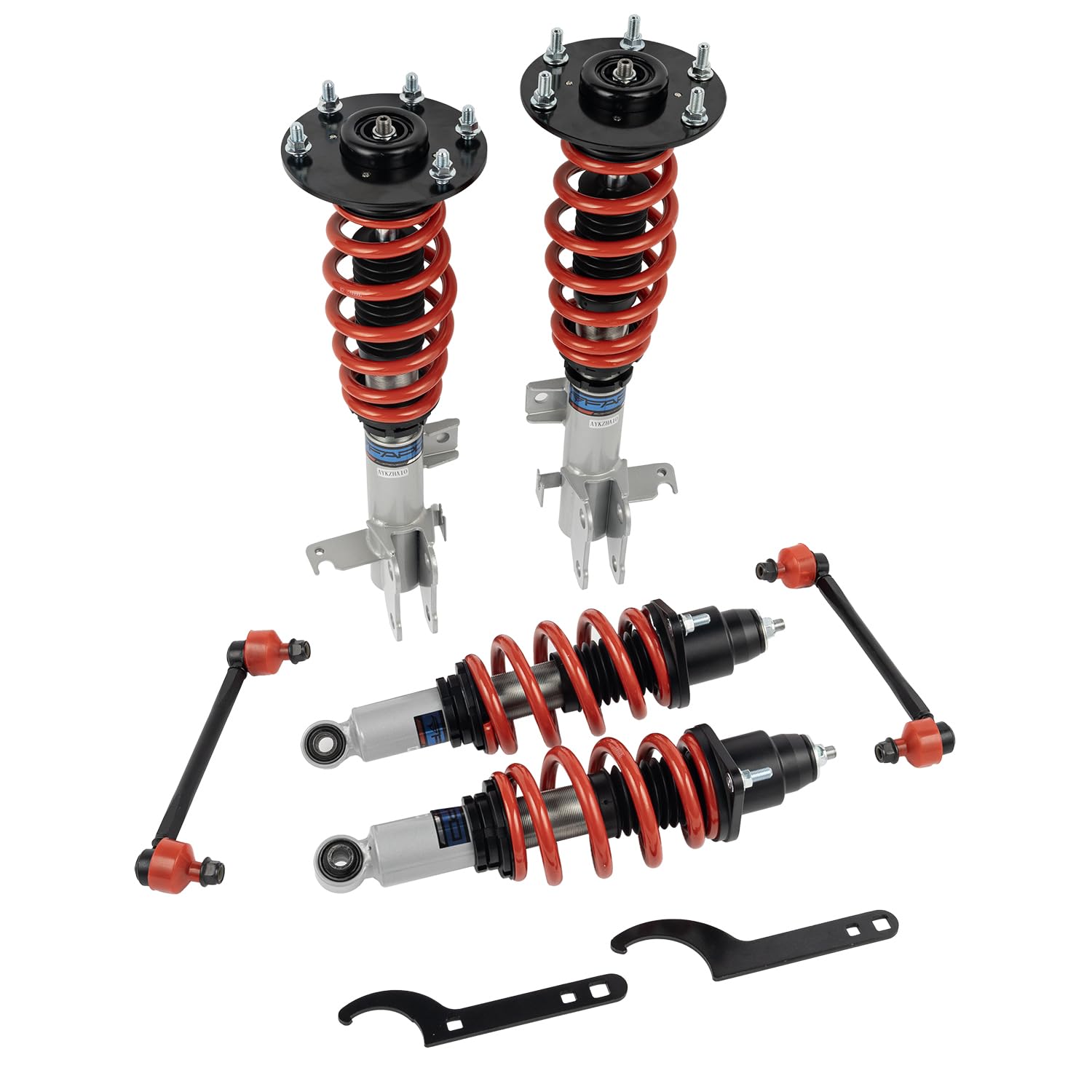 FAPO RACING Adjustable Height Coilover Suspension Strut Lowering Kit, Mono-Tube Compatible with Honda CRV CR-V RE 2007-2011 Shock