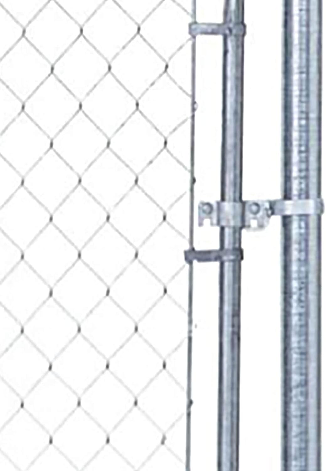 1-3/8" x 1-3/8" Fork Latch Galvanized Fence Gate Latch for Chain Link Fence Gate Frames with Padlock Hole Wall Mount to Post or Wall