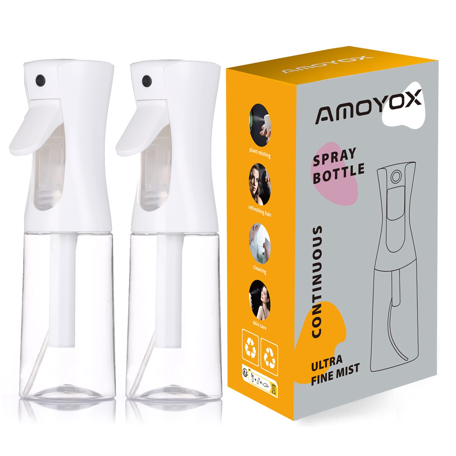 Amazon.co.jp: 霧吹き 200ml 2個セット スプレーボトル 極細のミストを