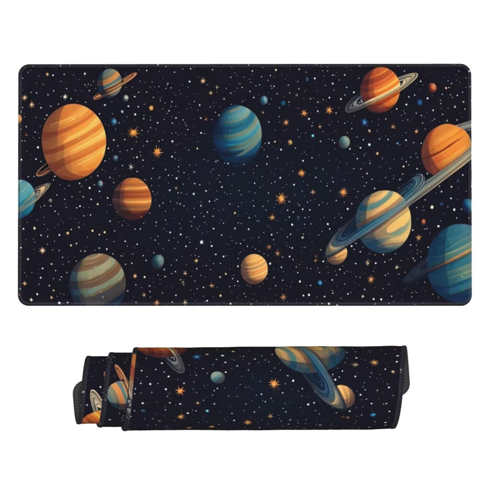 Uniwersalna podkładka pod mysz, duża podkładka pod mysz 1200 x 400 mm, gwiaździste niebo podkładka pod mysz do gier, podkładka na biurko ze zszytymi krawędziami, podkładka pod mysz z klawiaturą, do