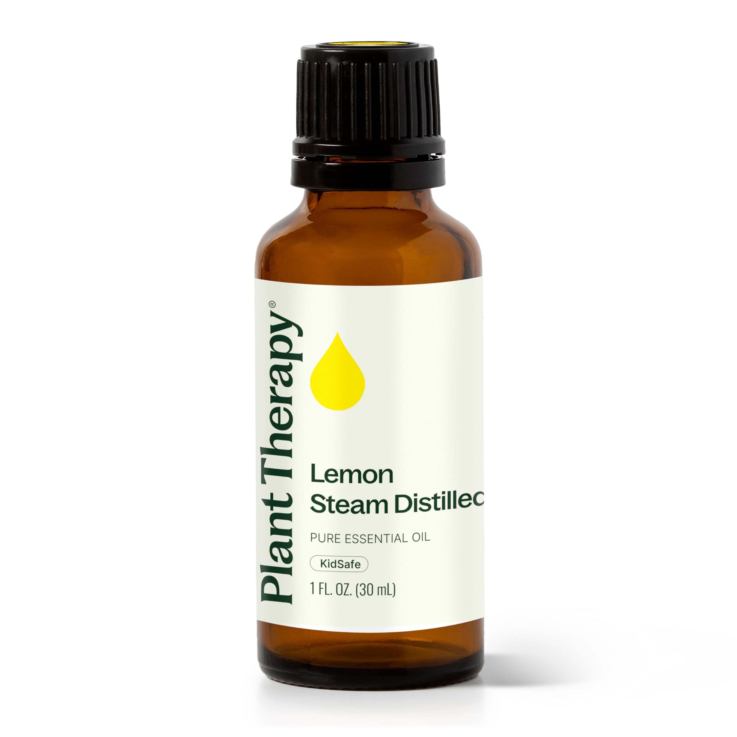 Plant Therapy Steam Distilled Lemon Essential Oil 30 mL (1 oz) 100% Pure, Undiluted, Aromatherapy, Immune Support, Fresh, Clean Scent
