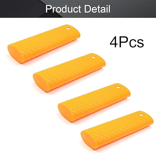 Miniatura 4 de MroMax Soporte de silicona para mango caliente de 6.1 pulgadas, mango antideslizante resistente al calor, para ollas de hierro fundido, woks,