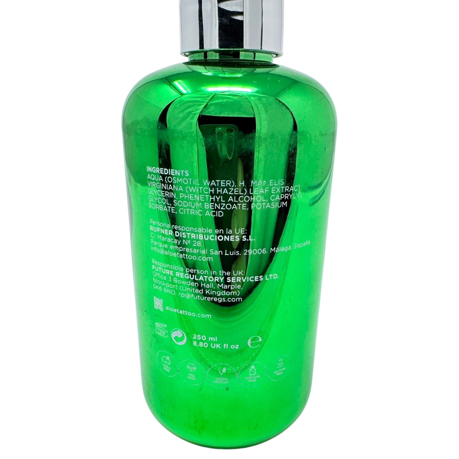 AlOE – TATTOO diluire colore 250 ml – INKgrafiX® Germania – Professionale – IG53091 – Witch Hazel diluente vegano