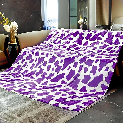 HSEEC King Size Fleece Blanket for Bed - Purple Throw Blanket Soft Cozy Lightweight Plush Bedding Decor for All Season - Lavender Gifts for Women, Girls 90"x 108"