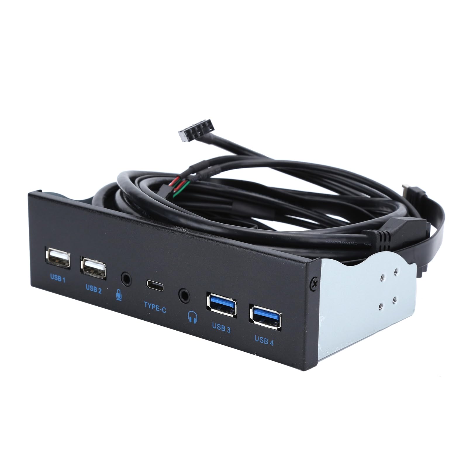 Interfejs audio USB 3.0, 2 porty, USB 3.0, 2 porty, USB 2.0 High-Definition interfejs audio z wejściem audio HD i mikrofonem do komputera, komputera stacjonarnego,
