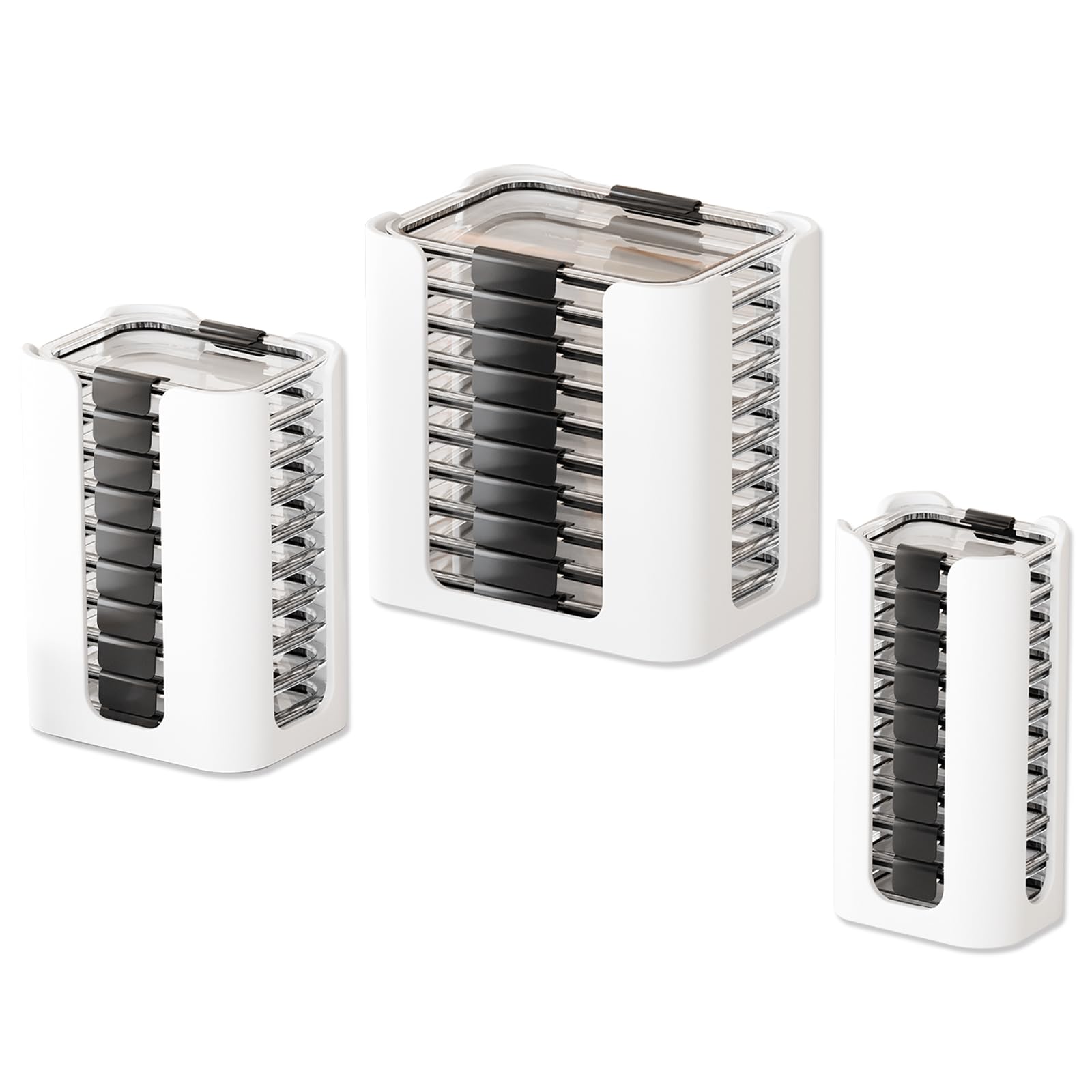 Lid Organizer for Rubbermaid Brilliance Nap-on Lids for 4.7/3.2/1.3/0.5 Cup