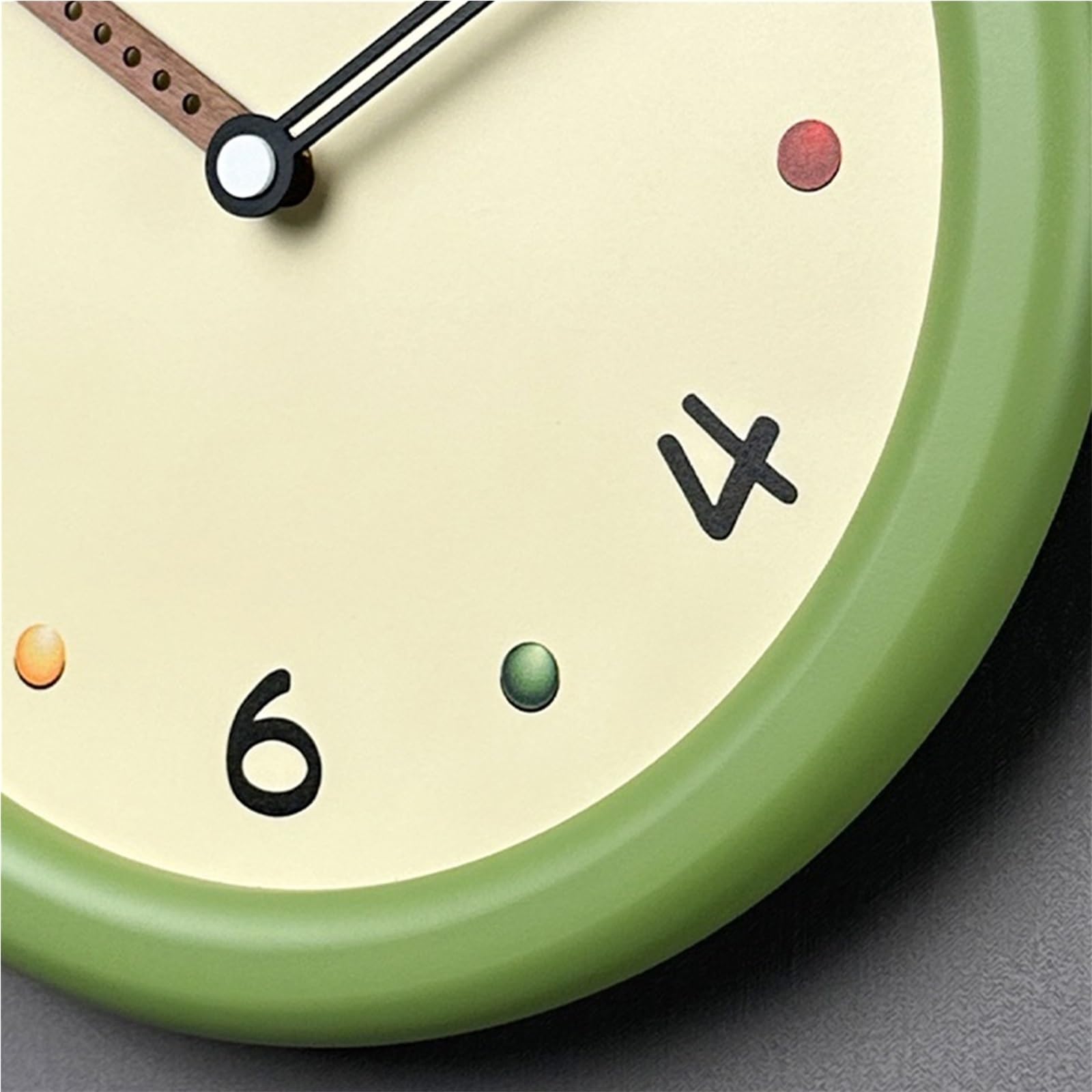 Cucina Orologio da parete in stile crema, funzionamento silenzioso, alimentato a batteria, versatile arredamento for la casa Decorazioni per interni(Green)