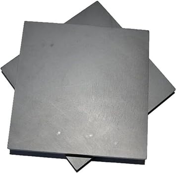 2PCS Graphite Plate Panel Graphite Electrode Plate Pyrolytic Graphite Carbon Sheet 100X100mm Mould DIY