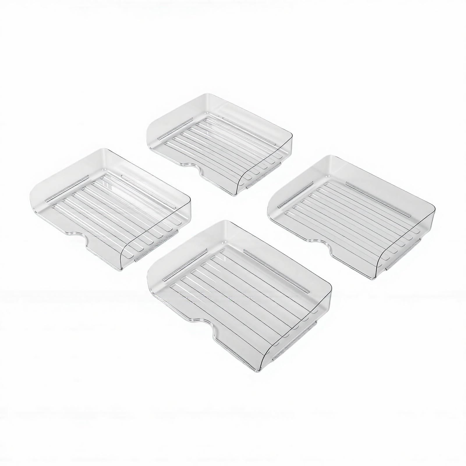 TOPINCN Organisateur de Fichiers en Acrylique, Plateau de Rangement de (4