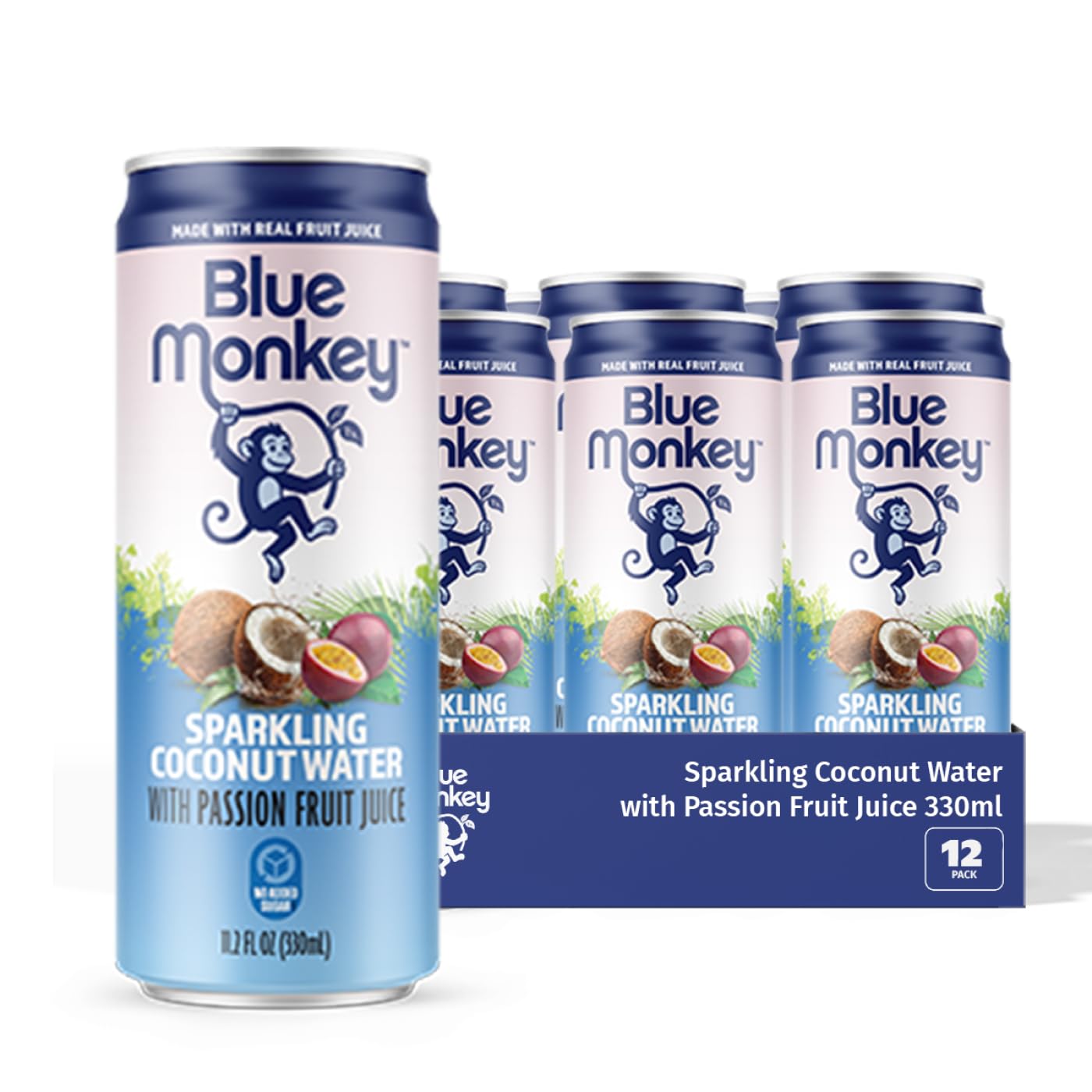 Amazon.com : Blue Monkey Sparkling Coconut Water with Passion