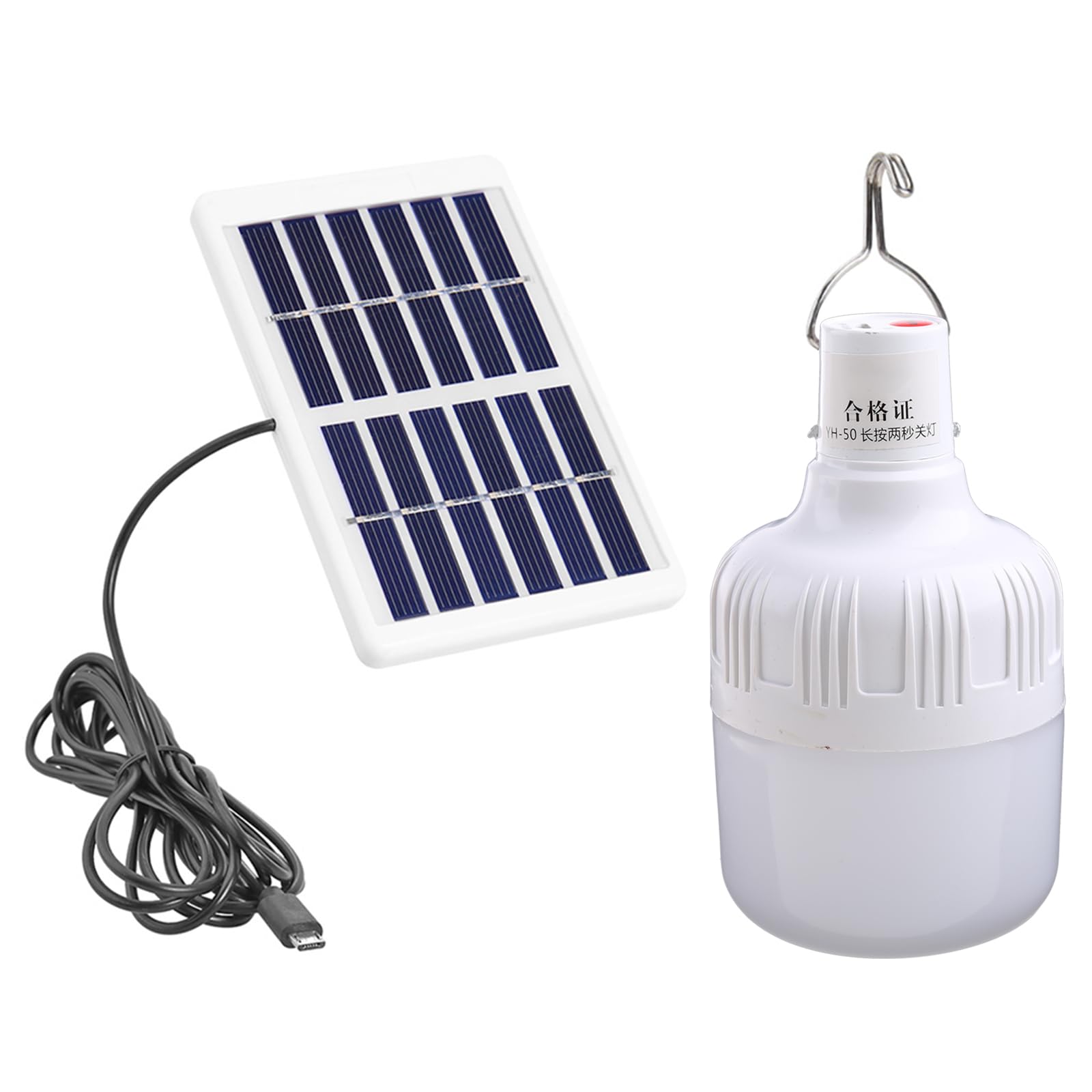 LED Solar Light Outdoor Waterproof Solar Light Bulb Hanging Lamp Courtyard Garden LED Camping Lights Outdoors Bulbs Outdoor for Outside Hanging Garden Waterproof