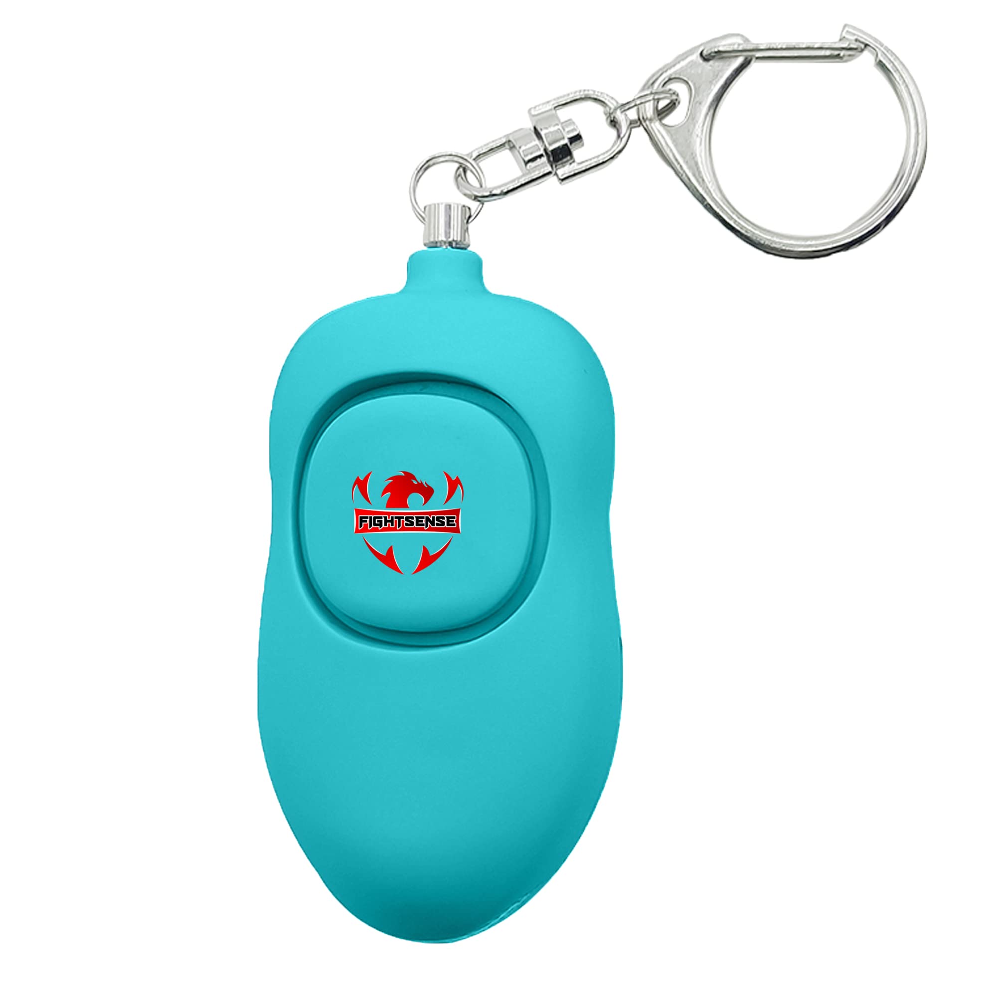 Fightsense Personal Safety Alarm Keychain with Rechargeable Battery & LED Flashlight for Women Security, 130db Emergency Safety Alarm for Womens, Childrens and Elders (Cyan)