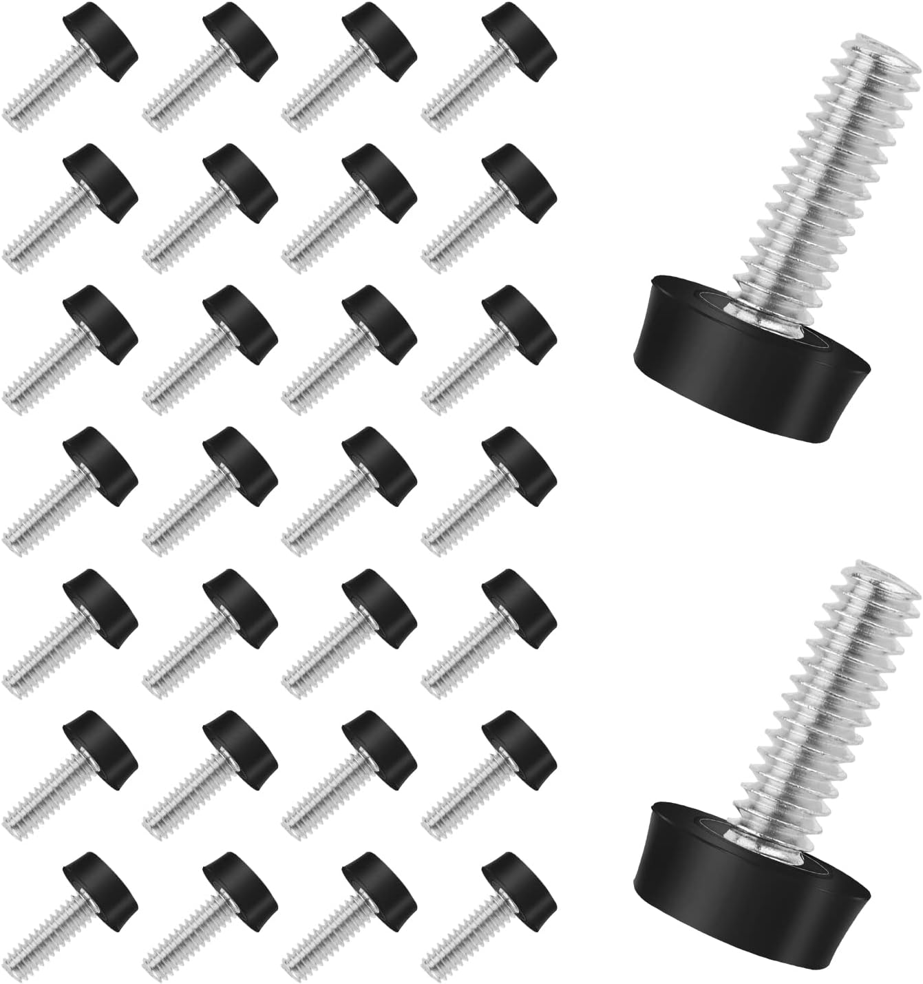 30pcs Furniture Levelers, 1/4inch Adjustable Leveling Feet Screw in