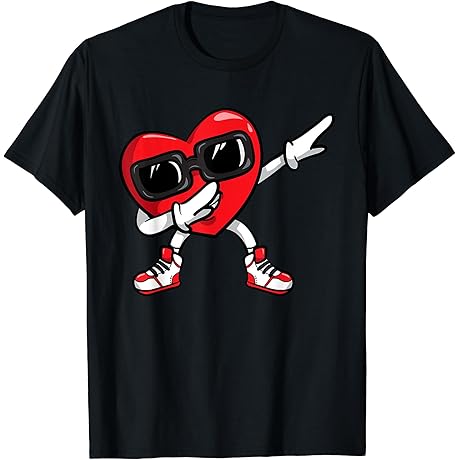 Dabbing Heart T-Shirt: Valentine's Day Love Funny Tee
