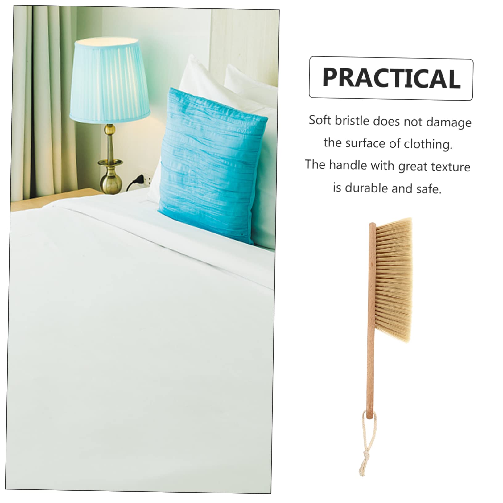 Healeved 1pc Cleaning Brush Brooms Woodworking Brush Carpet Broom Soft Bristle Hair Brush Hand Sweeper Brush - Removing Brush Handle Counter Cleaning Duster Carpet Cleaner Brush Khaki Pp