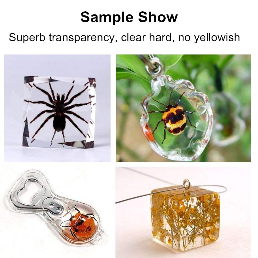 Fórmula más nueva Resina UV 10x100ML Resina epoxi transparente 1 minuto endurecimiento, para moldes de silicona/manualidades/hacer joyas, joyería con resina/fundición y revestimiento de resina