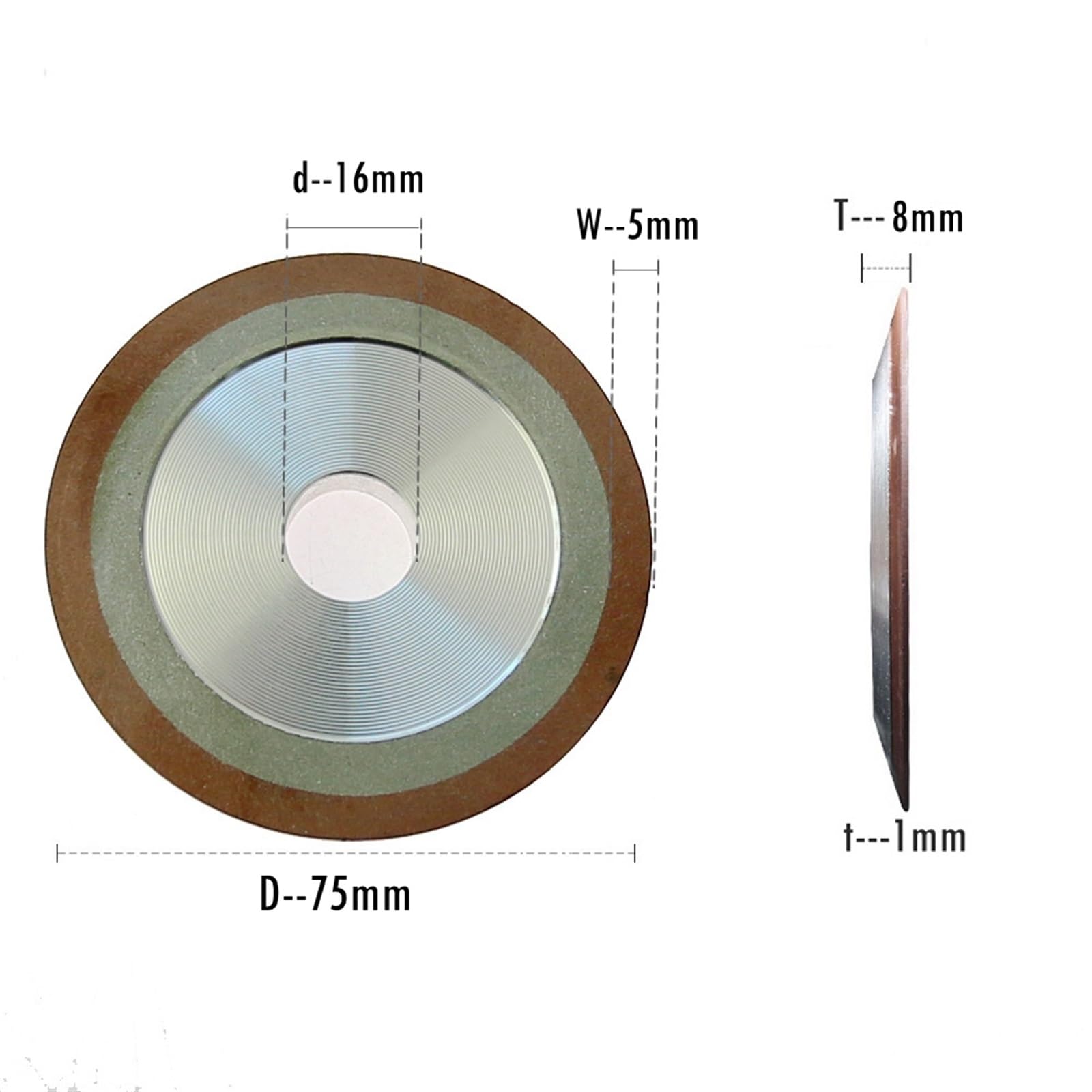 Tarcze Polerskie, Tarcze Listkowe 1 Szt. Diamentowa Tarcza Szlifierska Żywica Ścierna Tarcza Tnąca P150 Tarcza Listkowa Z Ostrzem Do Polerowania/150X10X32X8Mm