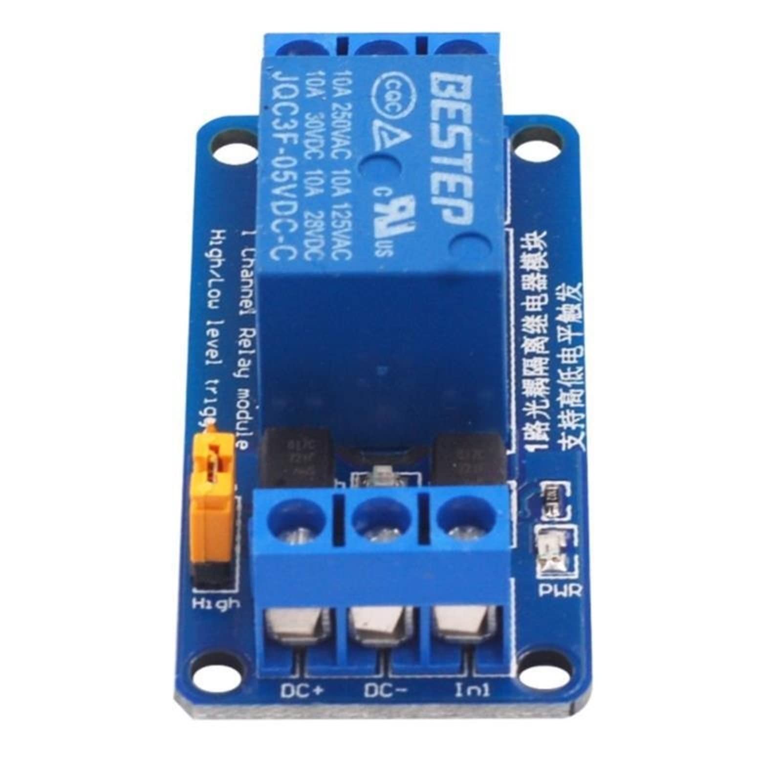 3,3 V 5 V 12 V 24 V 1-Kanal-Relaismodul High- und Low-Level-Trigger Dual-Optokoppler-Isolationsrelaismodulplatine(5V)