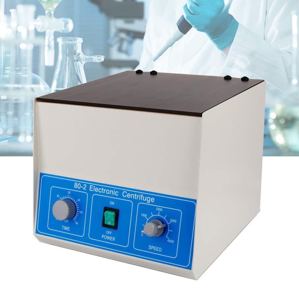 Centrífugas de Laboratorio de Baja Velocidad, 4000 RPM Separación de centrífuga eléctrica Burbuja Separación de Plasma médico, Suero Aislado de PRP de Sangre, Tubo de centrífuga de 12x 20 ML, Tempor