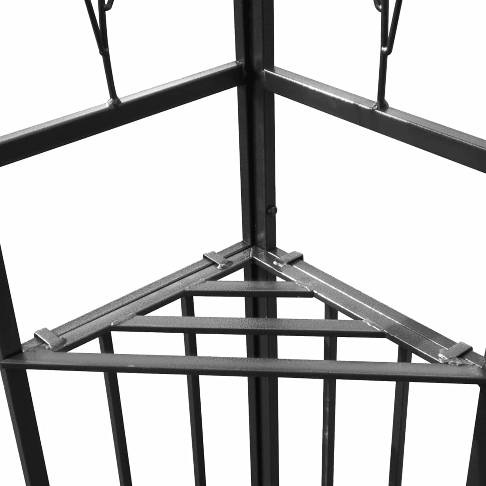 ARKEM Gazebo con Tetto Doppio e Stringa di Luci LED 3x4 m Bianco,Gazebo Pergola Con Telo Impermeabile Richiudibile E Struttura Rettangolare In Acciaio Inossidabile Ad Alta Densità, Per Arredo Giardino