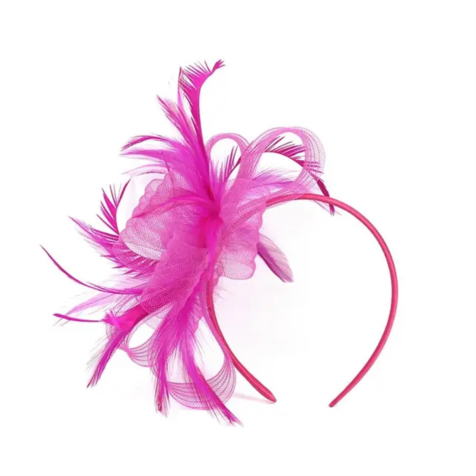 UALXPAO Wedding Hats Women Feather Fascinator Headband Large Floral Hair Clip Cocktail Wedding Party Bridal Hat Decor Ladies Headwear for Tea Party,Weddings(Color5)