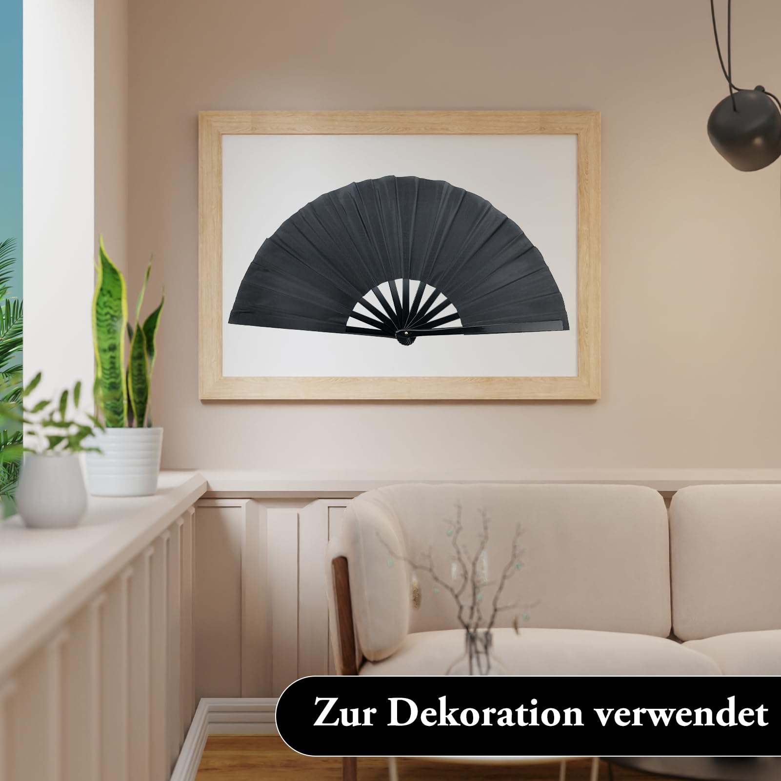 Abanicos Seda Plegables Portátiles 3 Piezas con Funda Tela Protectora para Danzas Disfraces Decoración