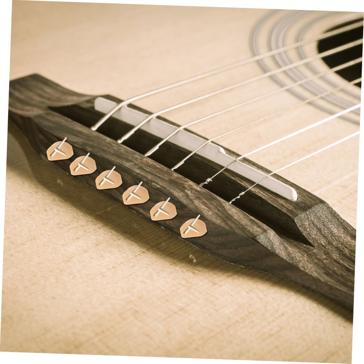 ifundom 12 Szt. Koraliki Mostkowe Do Gitary Części Zamienne Do Gitary Akustycznej Akustyczna Akcesoria Na Gitarze Zamki w Paskach Gitarowych Elektrycznych Części Gitarowe Beżowy Plastikowy