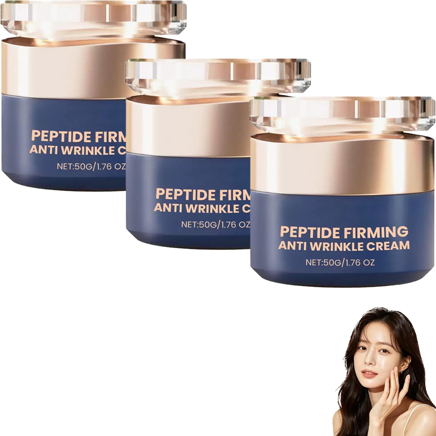 Qingling peptydowy krem ujędrniający, Qingling Anti-Aging krem do twarzy, ujędrniający krem nawilżający do twarzy, wygładza zmarszczki i drobne linie, przeciwstarzeniowy, ujędrniający, nawilżający. (3