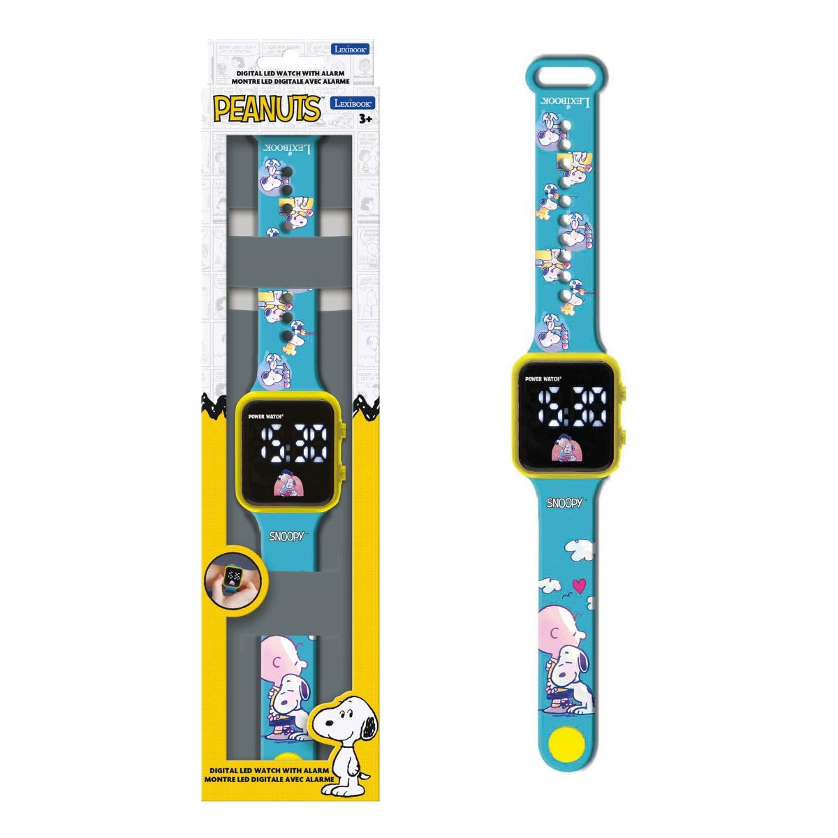 LEXIBOOK, Snoopy, Digital Watch with Projection of 20 Images, DMW060PNLXB