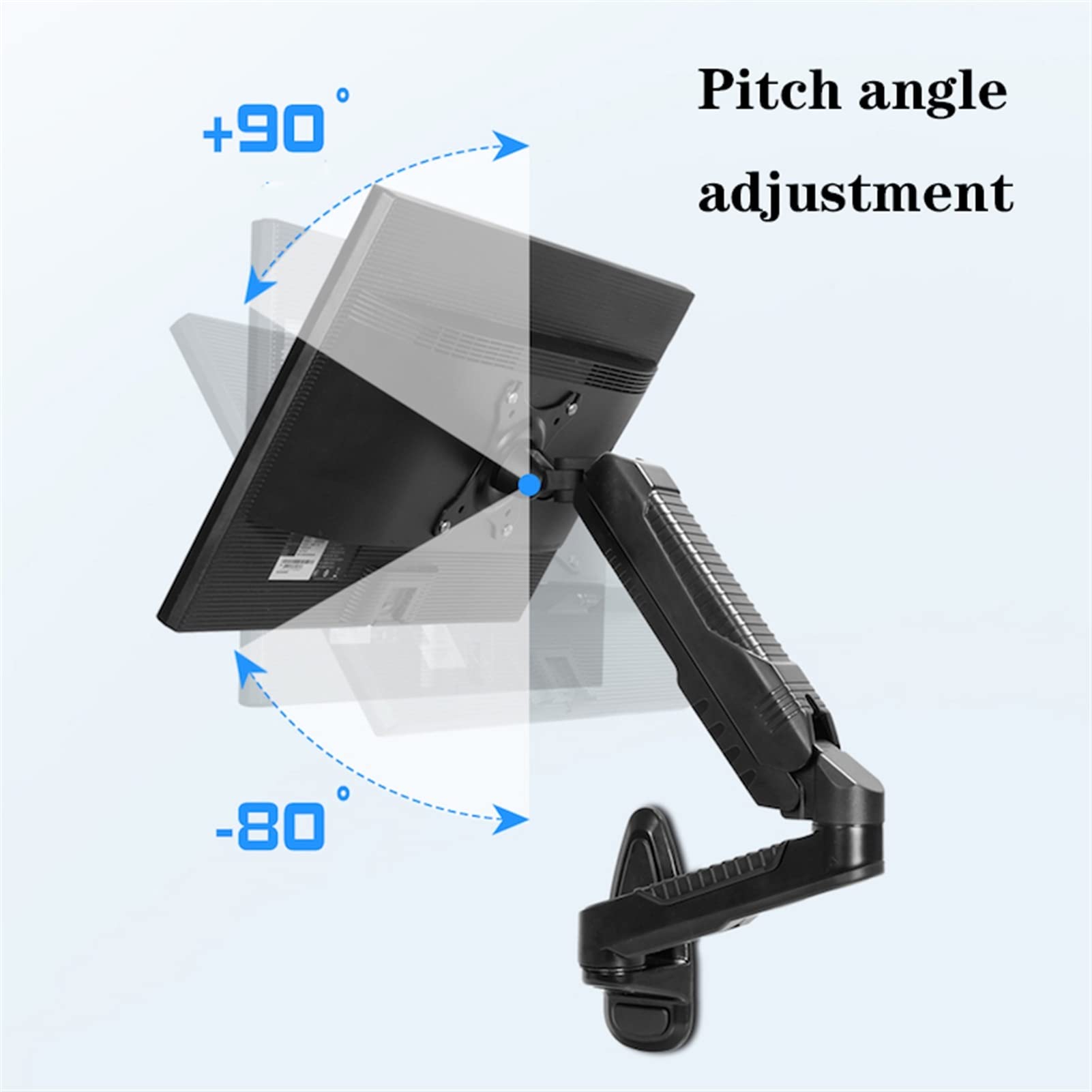 Supporto per Monitor da Parete per TV da 15-27", Braccio per Monitor Singolo Completamente Mobile, Supporto per Monitor da Parete VESA 75/100 mm, capacità di carico da 4,