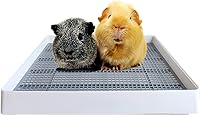 PODOO Rabbit Litter Box for Guinea Pigs & Small Pets - Spacious Grid Potty Tray, Low Entry, Easy Clean Odor-Resistant Design