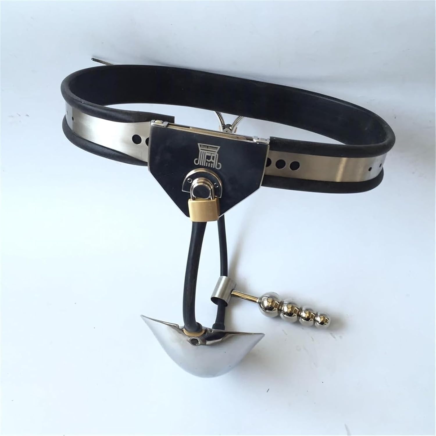 Stainless Steel Chastity Belt Chastity Cage for Men with Anal Plug Abstinence Chastity Belt, BDSM Fetish Slave Invisible Chastity Panties Extreme Sex Toy for Men