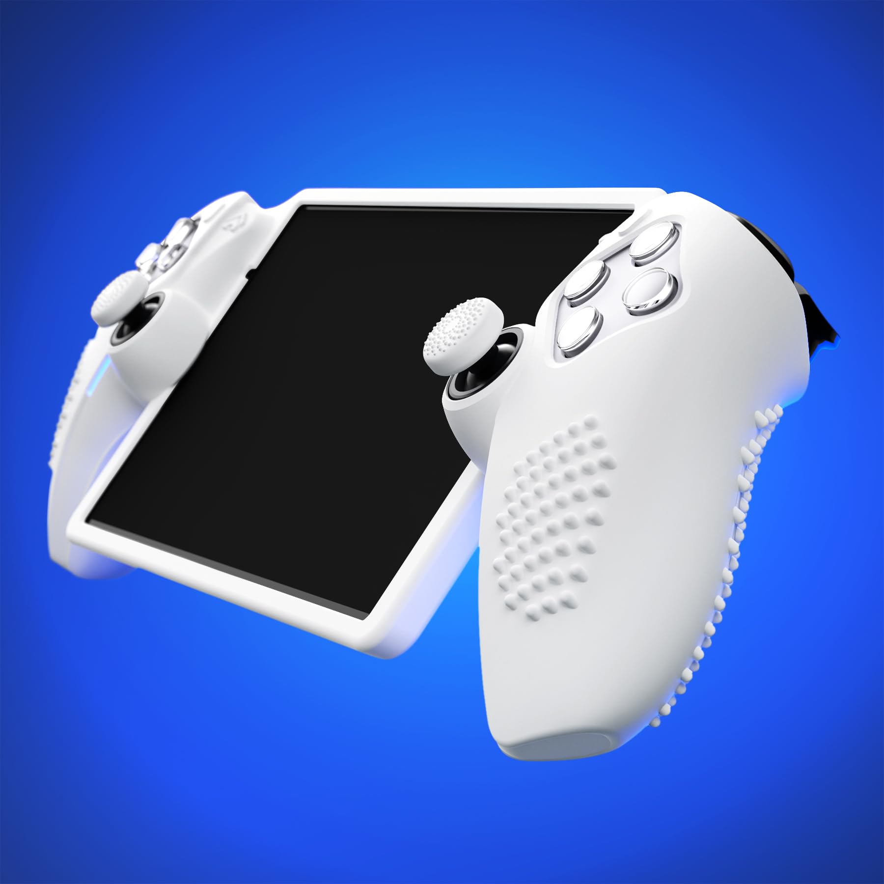PlayVital Coque pour PS Portal Manatte Accessoire,Housse Protection pour PS Portal Console avec Capuchon Joystick Grip Cover-Blanc