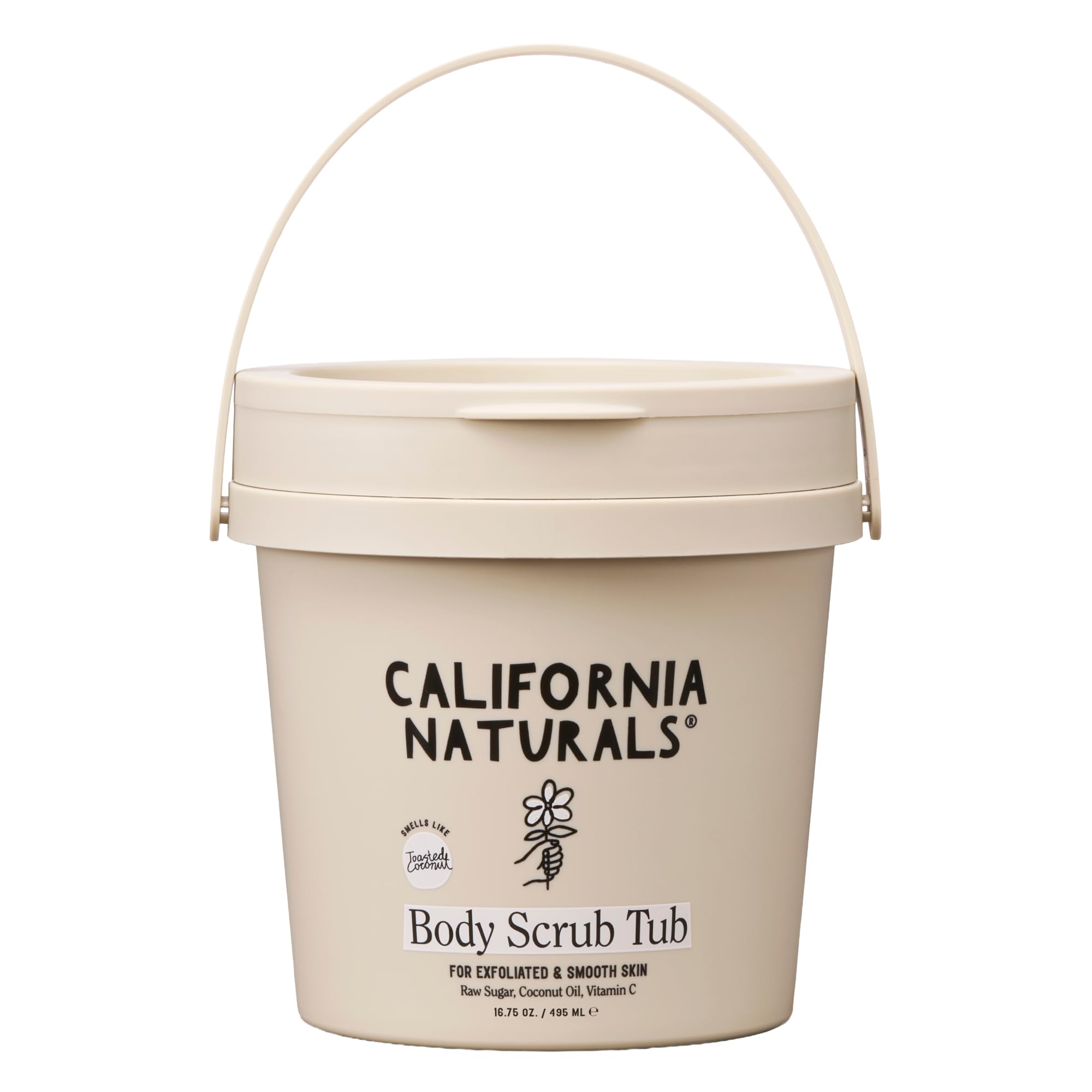 California Naturals Exfoliating Body Scrub with Coconut Oil, Vitamin C & Sugar, 14.5 oz