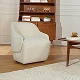  Robin des bois - Presley : Fauteuil en pin et Tissus Bouclette Blanc